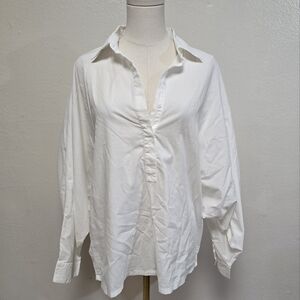 Max Mara 1/2 Button Down Dolman Sleeve Shirt Size 8